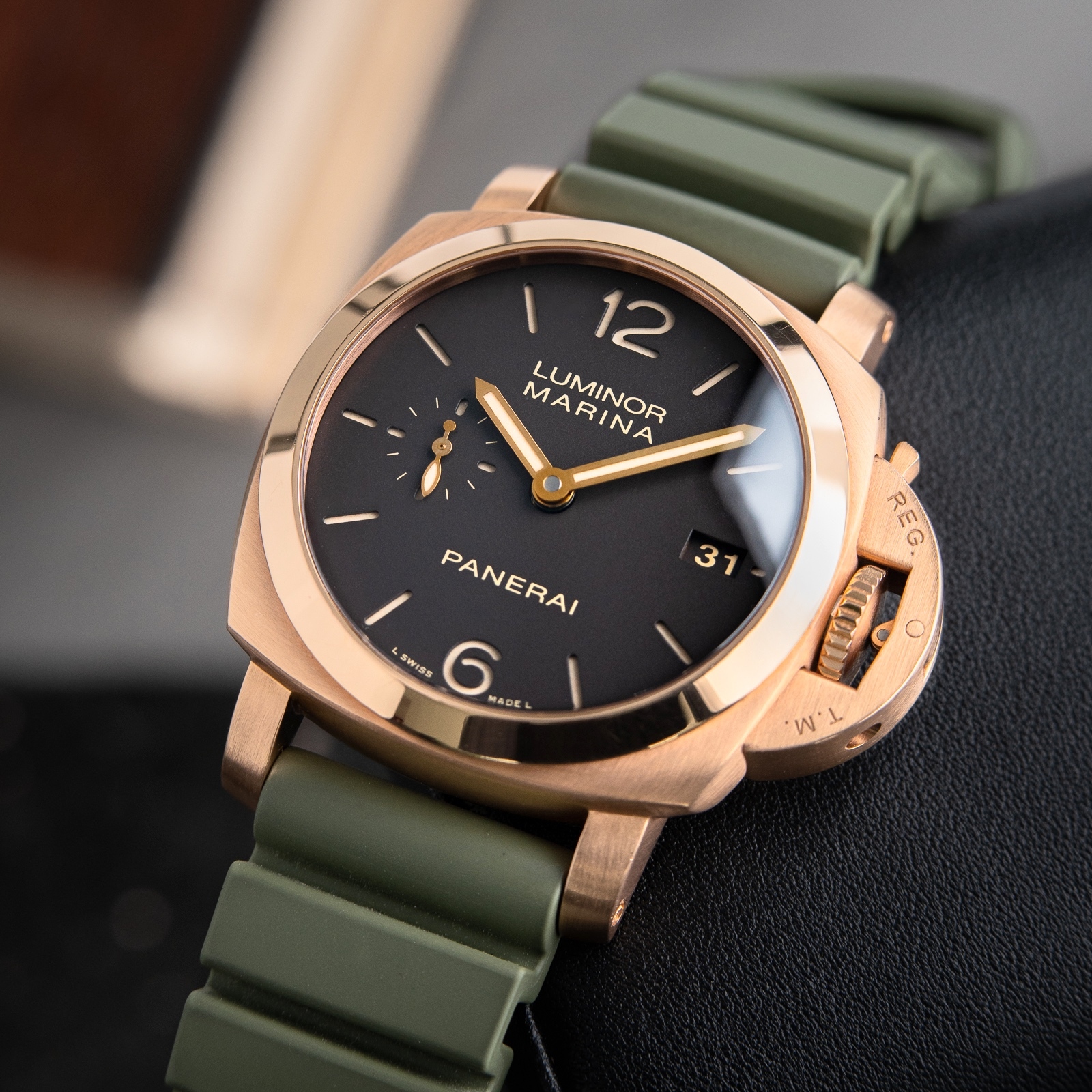 Panerai Luminor Marina 1950 3 Days Automatic Brown Dial Rose Gold 42mm PAM393