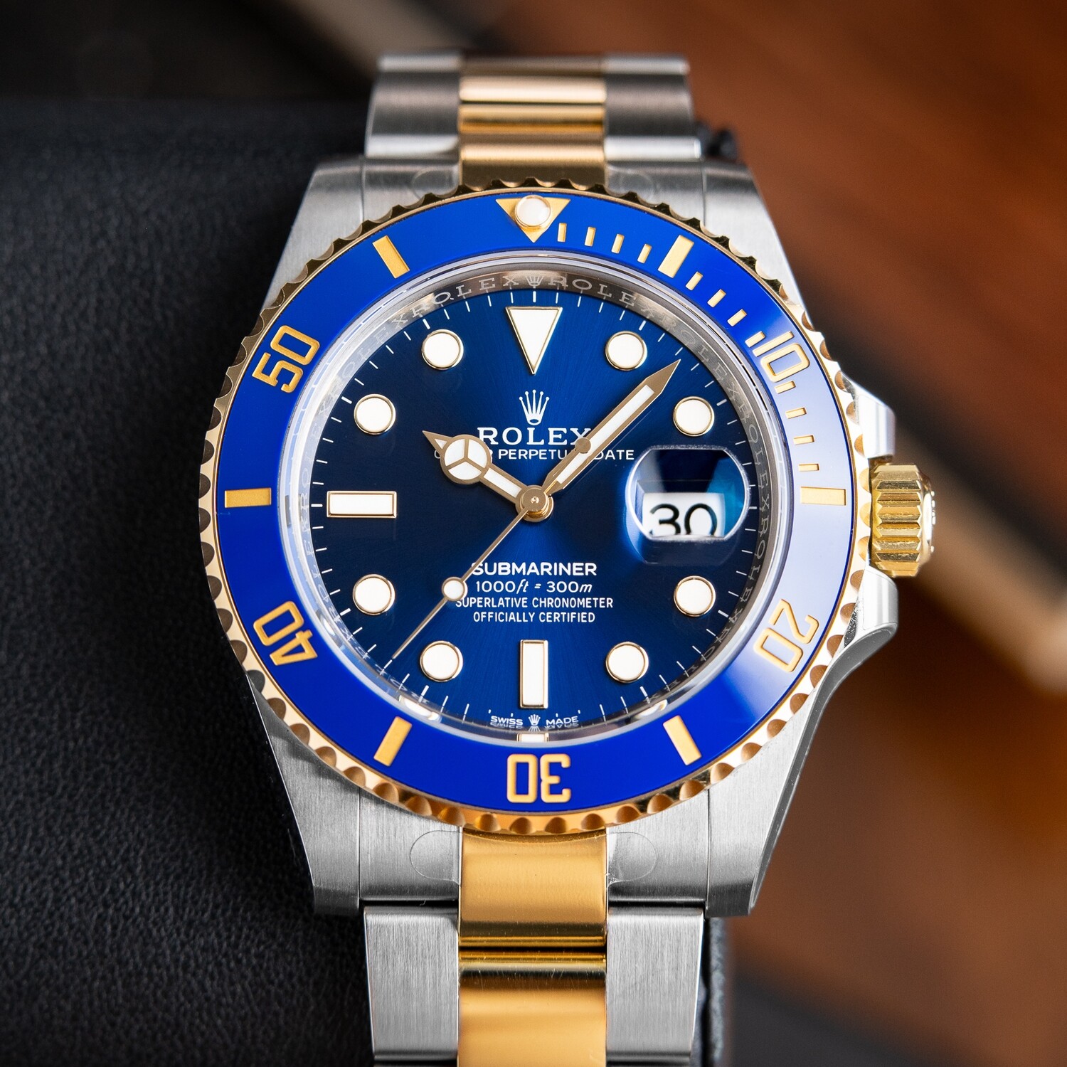 Rolex Oyster Perpetual Submariner 'Bluesy' Men's Two Tone Gold Steel ...