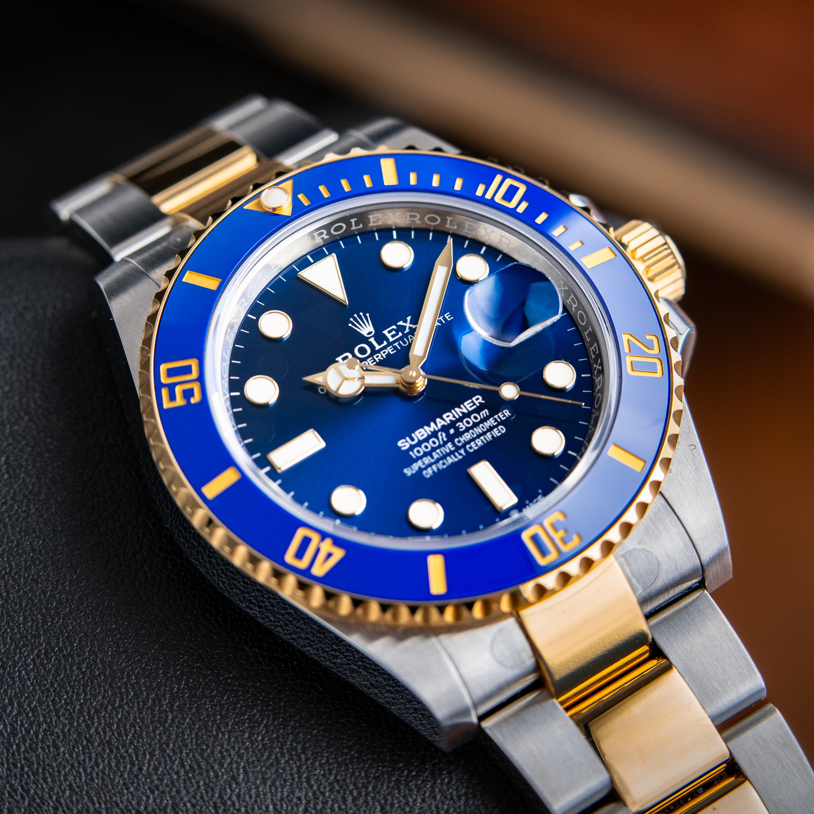 Rolex Oyster Perpetual Submariner 'Bluesy' Men's Two Tone Gold Steel Blue Dial Dive Watch 2023 UNWORN