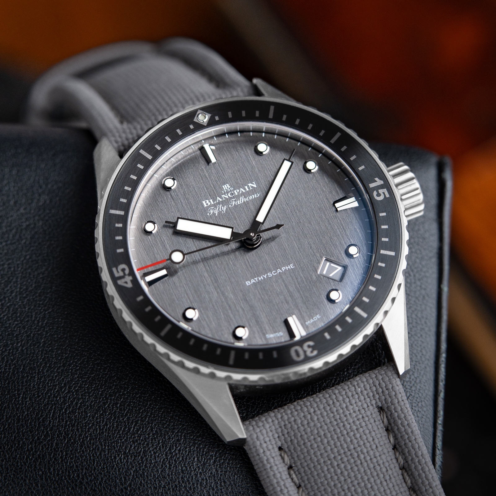 Blancpain Fifty Fathoms Bathyscaphe 5000 Titanium Diver 120 Hour Reserve