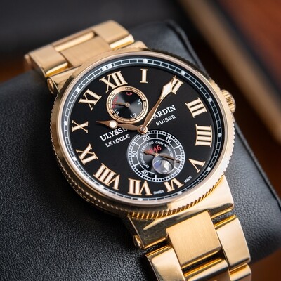 Cinturione Ulysse Nardin Maxi Marine In Pelle Di Coccodrillo Marrone 23mm – Nuovo Originale Svizzero - Foto 6