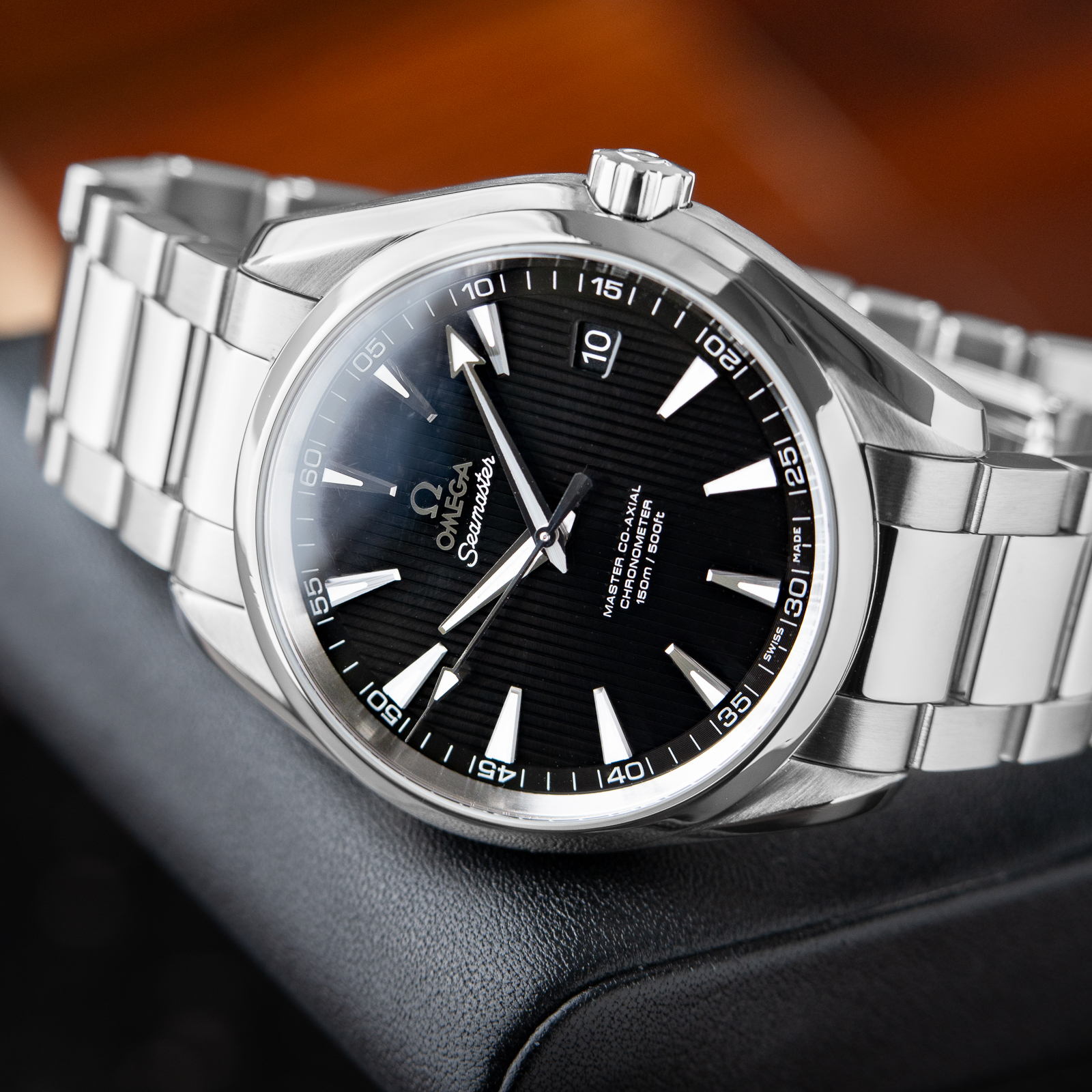 Omega Seamaster Aqua Terra Steel Black 8500 Chronometer 41.5mm