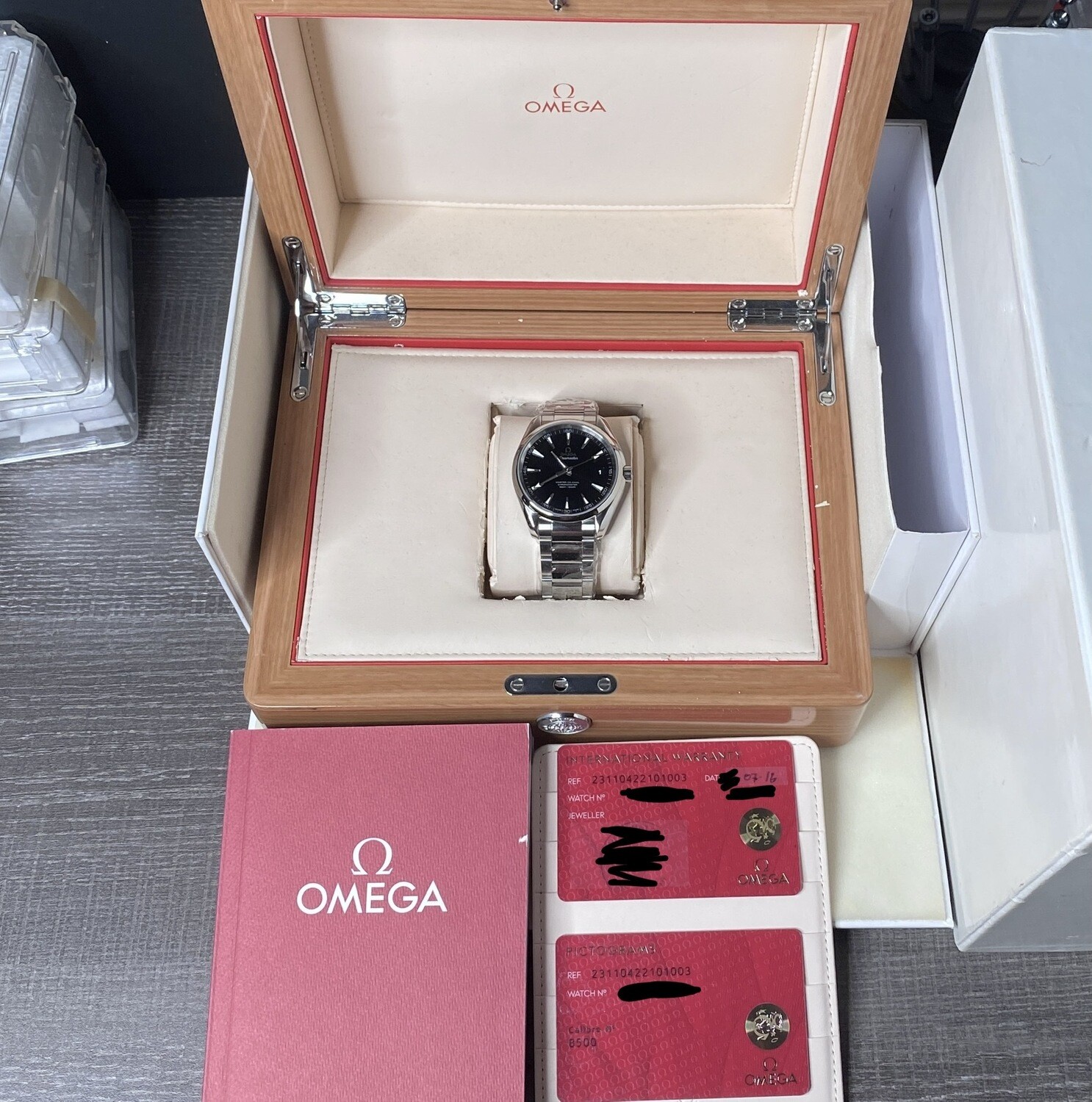 Omega Seamaster Aqua Terra Steel Black 8500 Chronometer 41.5mm