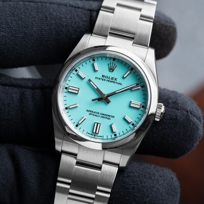 Rolex Oyster Perpetual 36 36mm Turquoise Dial Automatic Steel 126000