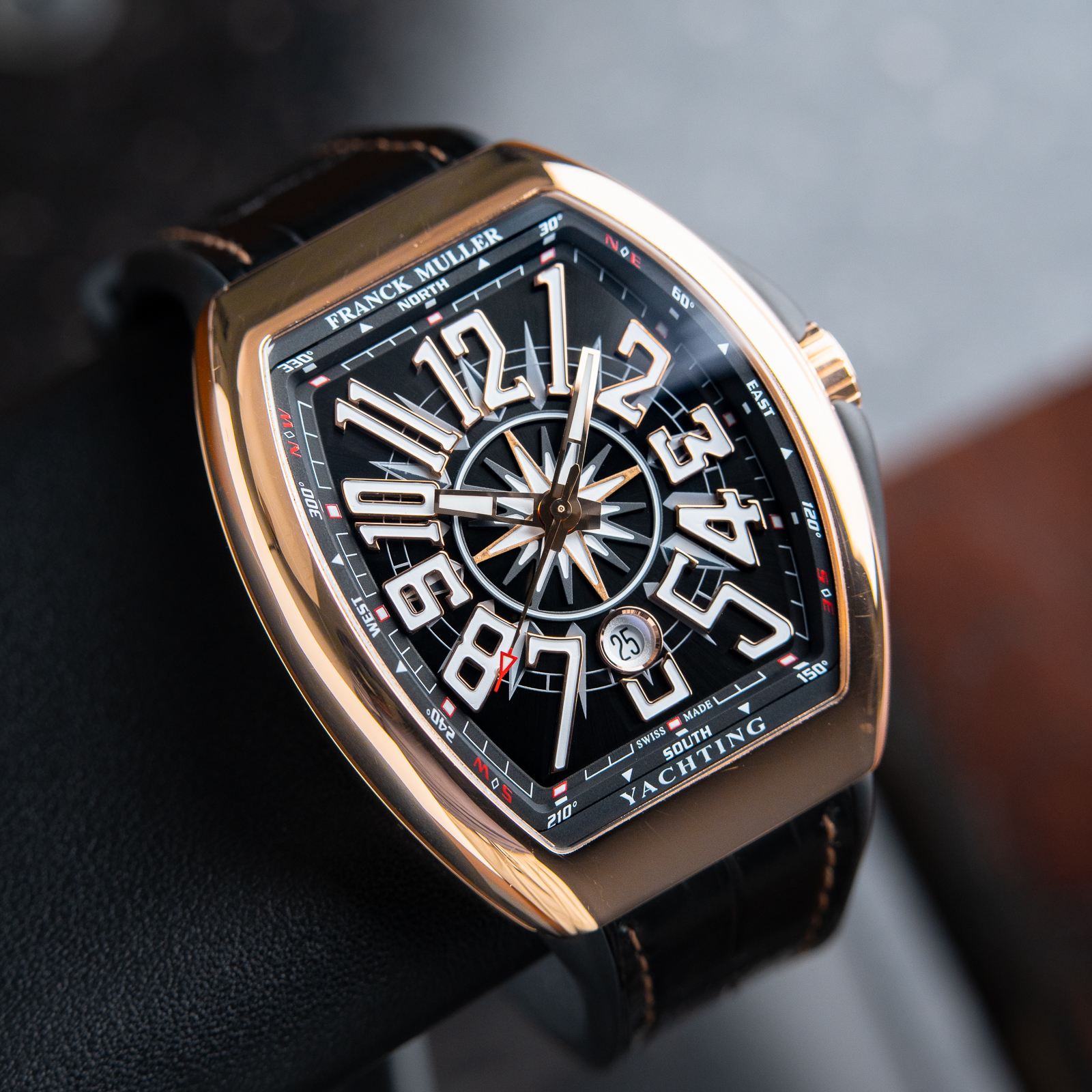 Franck Muller Vanguard Yachting Rose Gold Black Dial Automatic V 45 SC DT