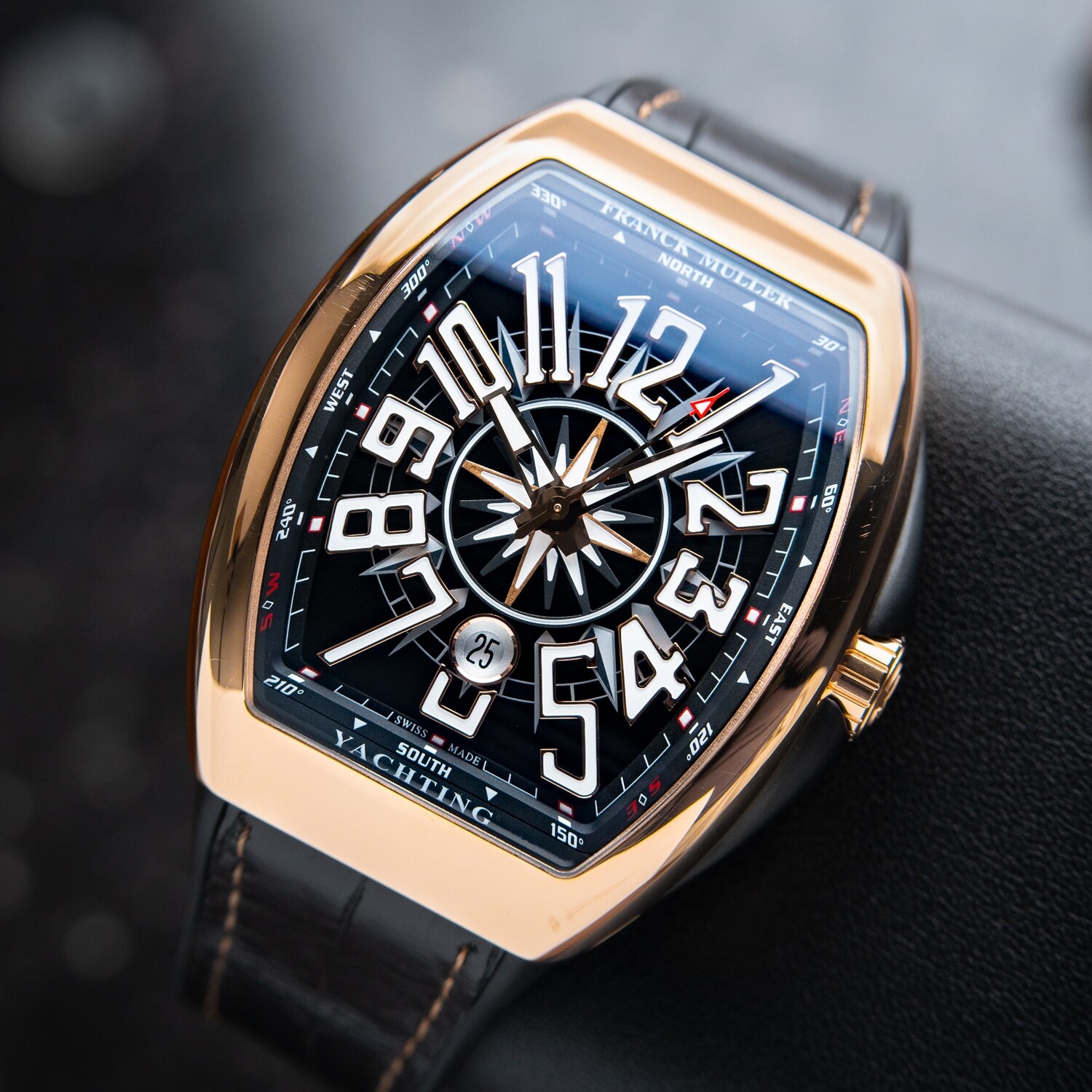 Franck Muller Vanguard Yachting Rose Gold Black Dial Automatic V 45 SC DT