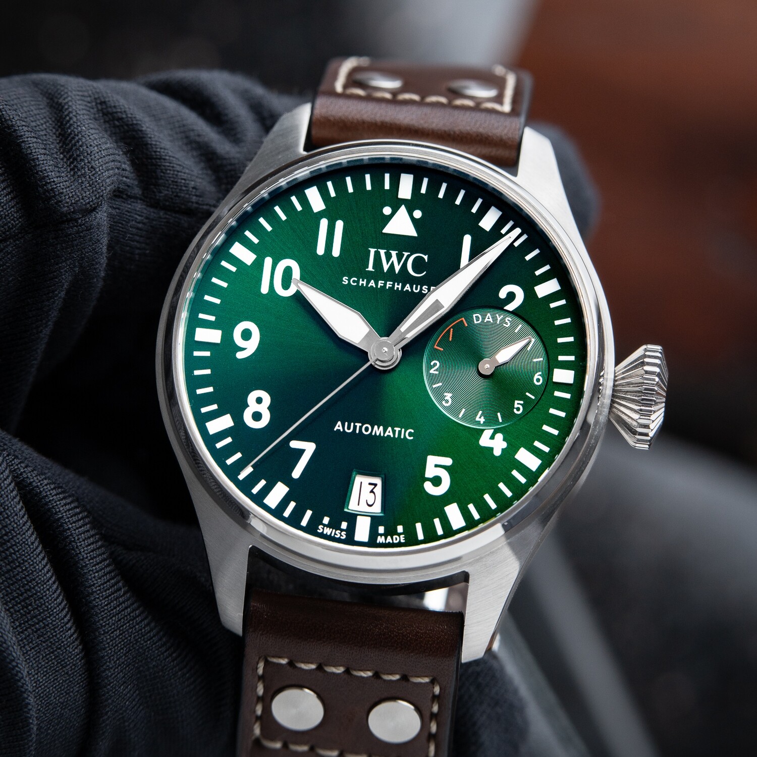 IWC Big Pilot's Watch Stainless Steel Green Dial Automatic