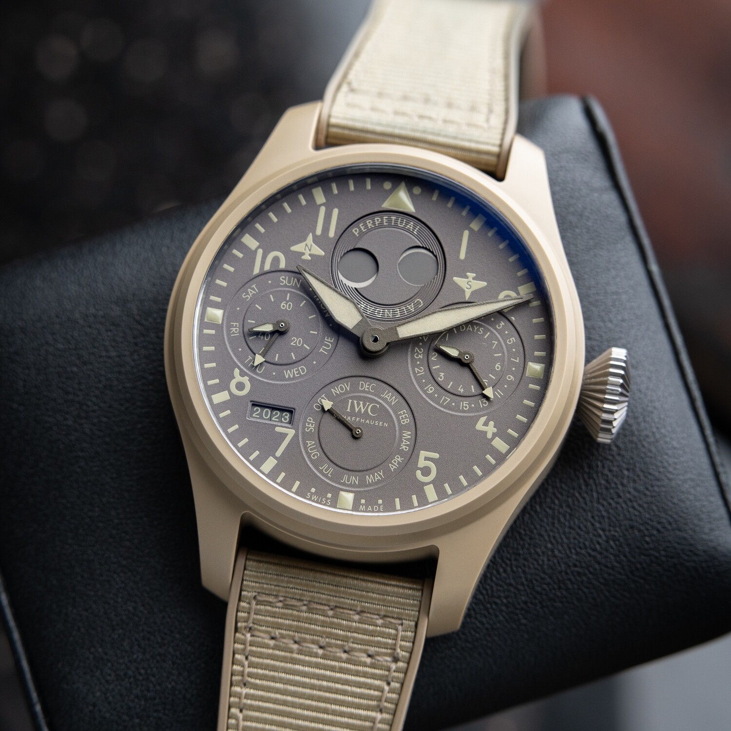 IWC Big Pilot's Watch Top Gun "Mojave Desert" Ceramic 9/2022 Perpetual Calendar