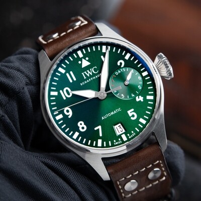 IWC Big Pilot's Watch Stainless Steel Green Dial Automatic 46.2mm