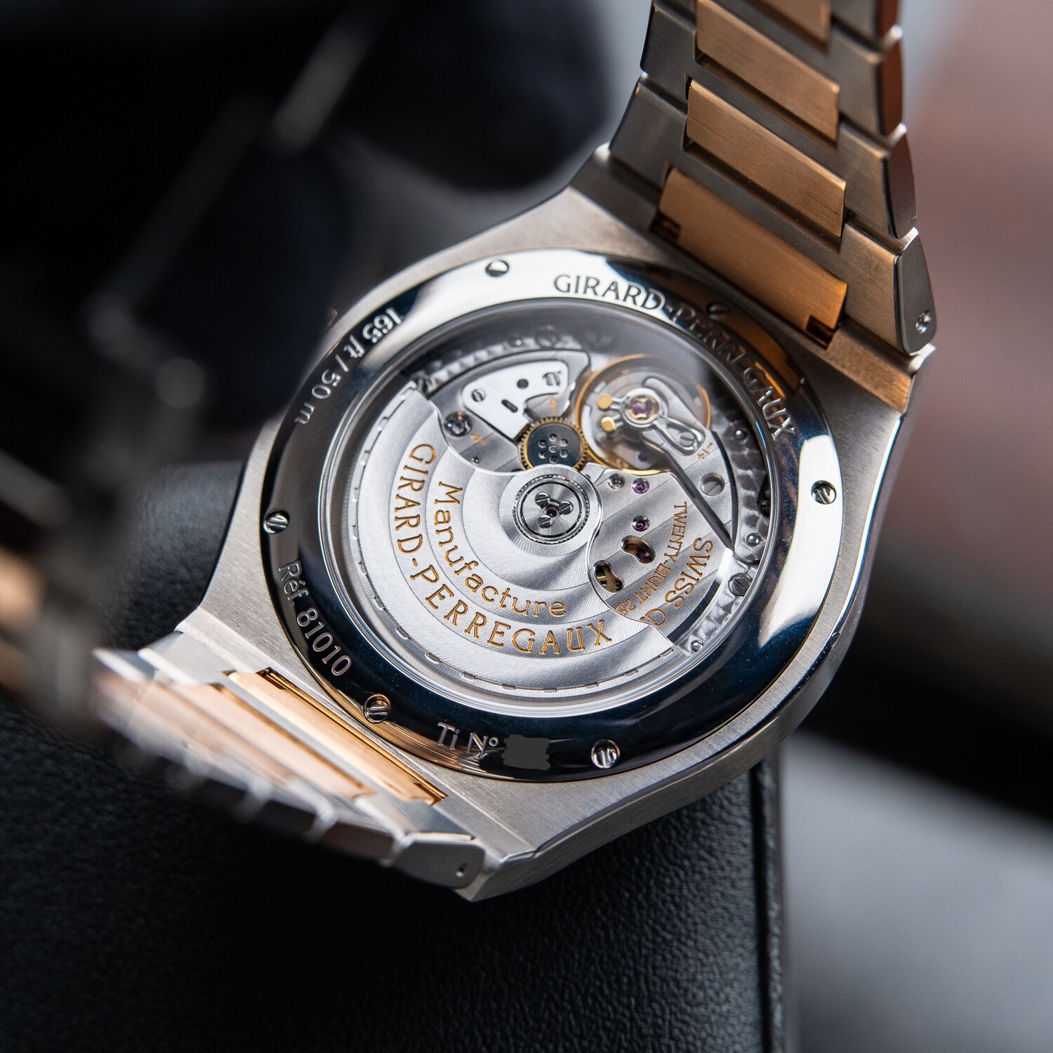 Girard Perregaux Laureato Two Tone Titanium Rose Gold Gray