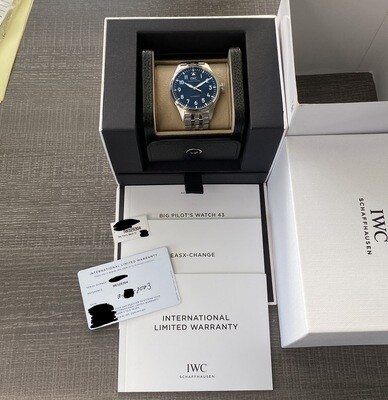 IWC Big Pilot's Watch Stainless Steel Blue Sunburst Dial Automatic