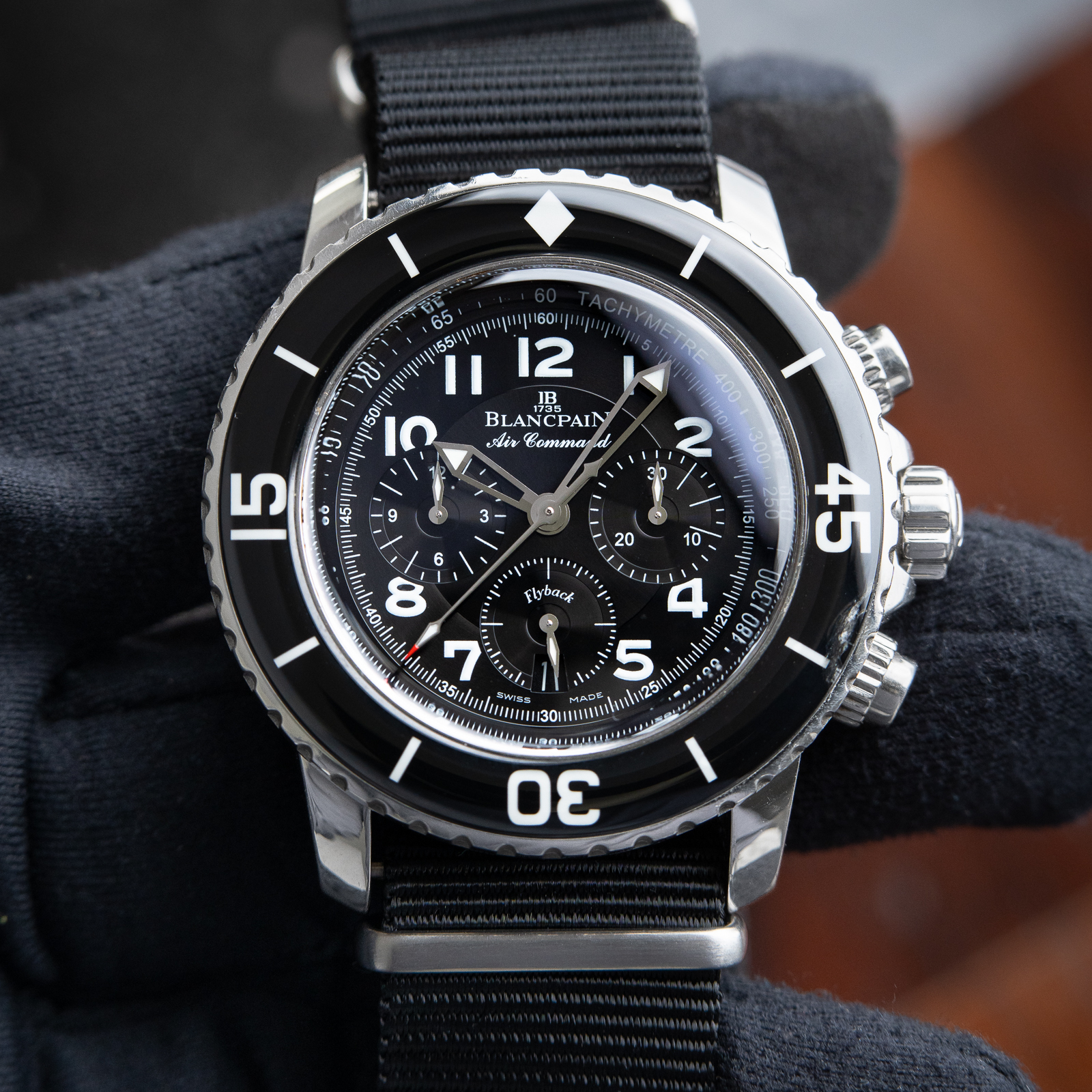 Blancpain Fifty Fathoms Air Command Flyback Chronograph Black Dial 5885F