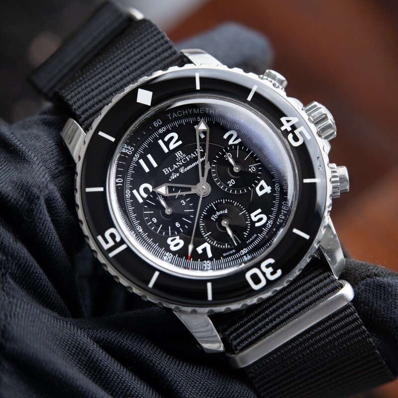 Blancpain Fifty Fathoms Air Command Flyback Chronograph Black Dial 5885F