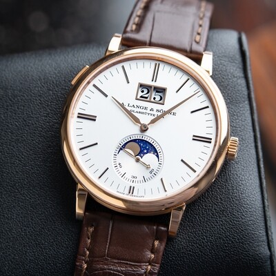 A. Lange & Söhne Saxonia Moonphase Outsize Date Rose Gold Automatic Söhne
