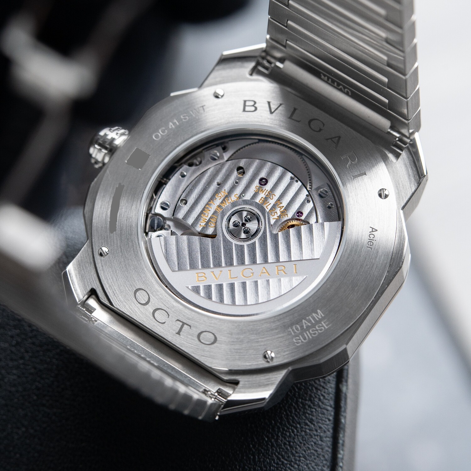 BVLGARI Octo Roma Worldtimer Bulgari Blue Dial Steel Bracelet