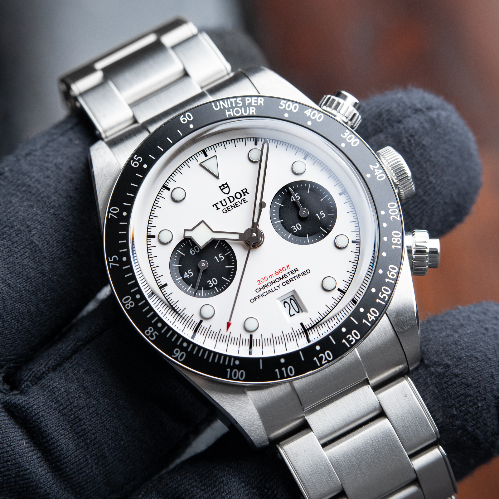 Tudor Black Bay Chrono Chronograph Panda Steel White Dial Ceramic Bezel 41