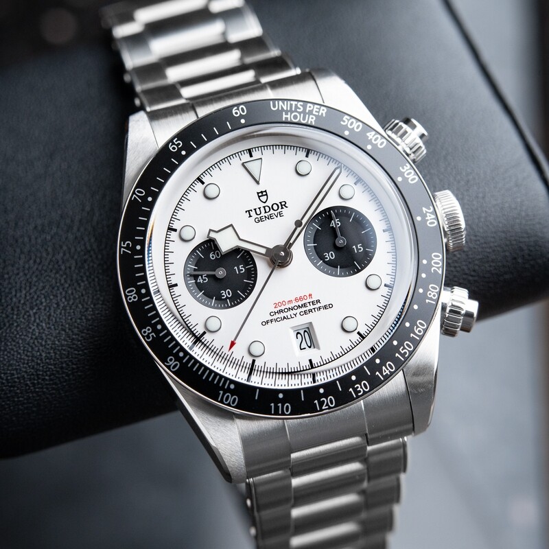 Tudor Black Bay Chrono Chronograph Panda Steel White Dial Ceramic Bezel 41
