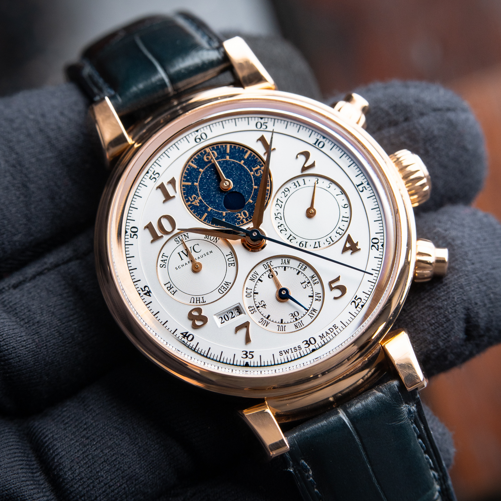 IWC Da Vinci Perpetual Calendar Chronograph Rose Gold Moonphase