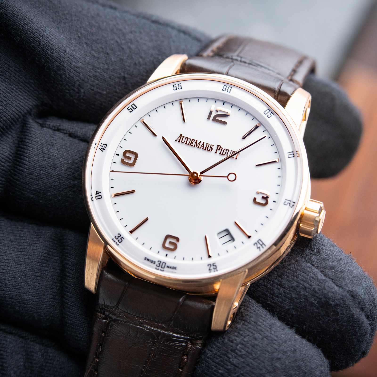 Audemars Piguet Code 11.59 Rose Gold White Dial Date Automatic 4302 41mm