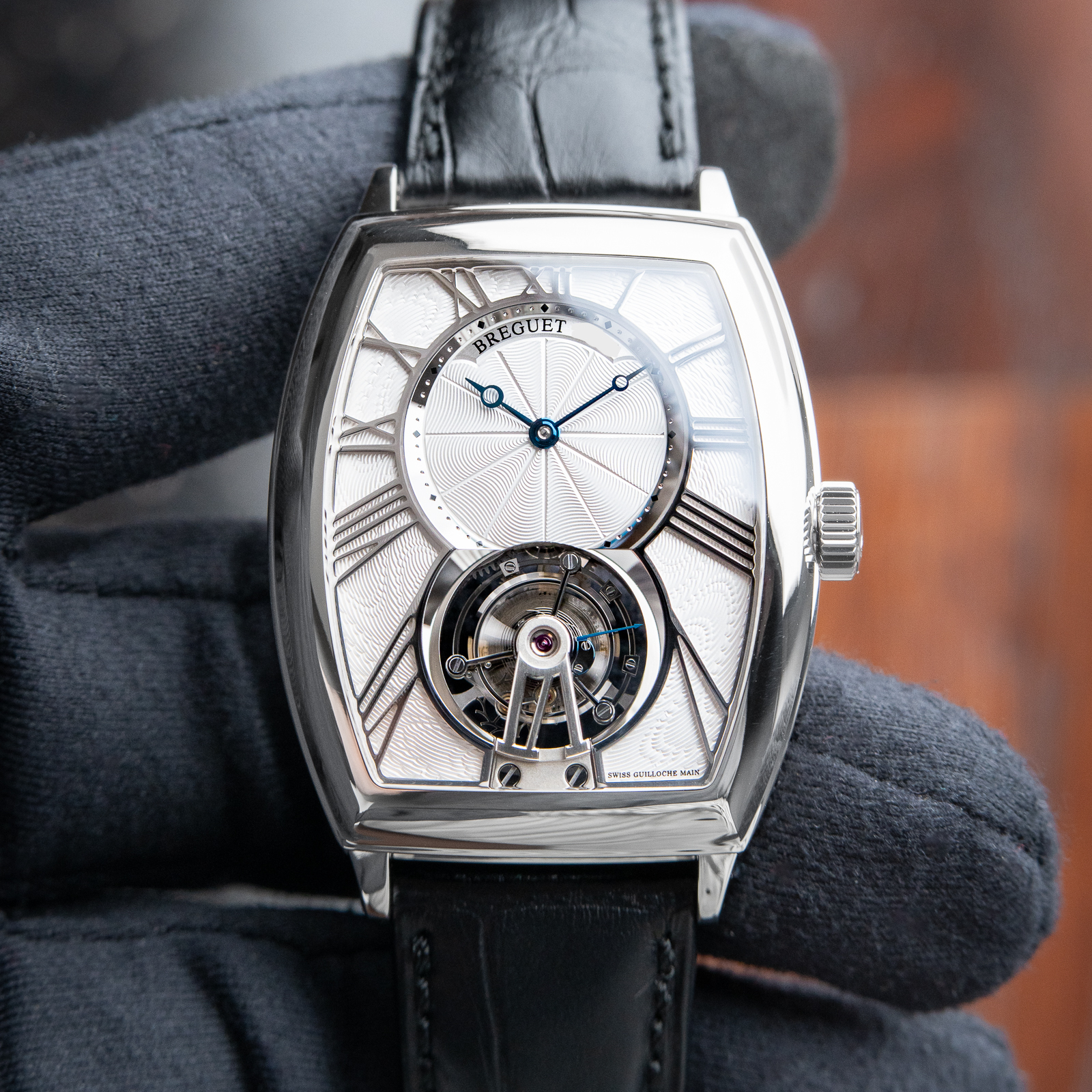 Breguet Héritage Tourbillon Platinum Tonneau Case Guilloche 5497PT