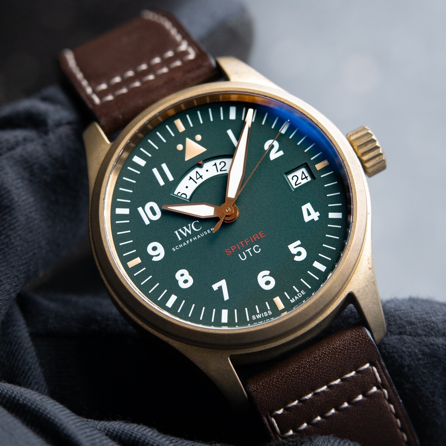 IWC Pilot's Watch Spitfire MJ271 Limited Edition GMT Bronze Green