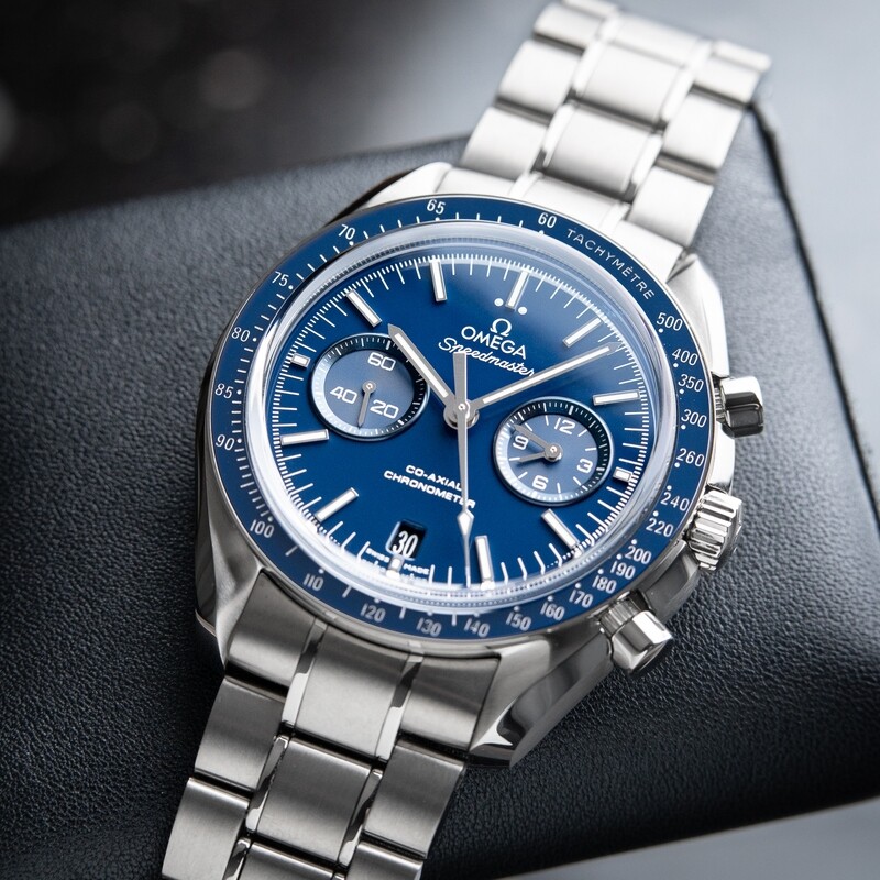 Omega Speedmaster Two Counters Co-Axial Titanium Chronograph Blue Ceramic