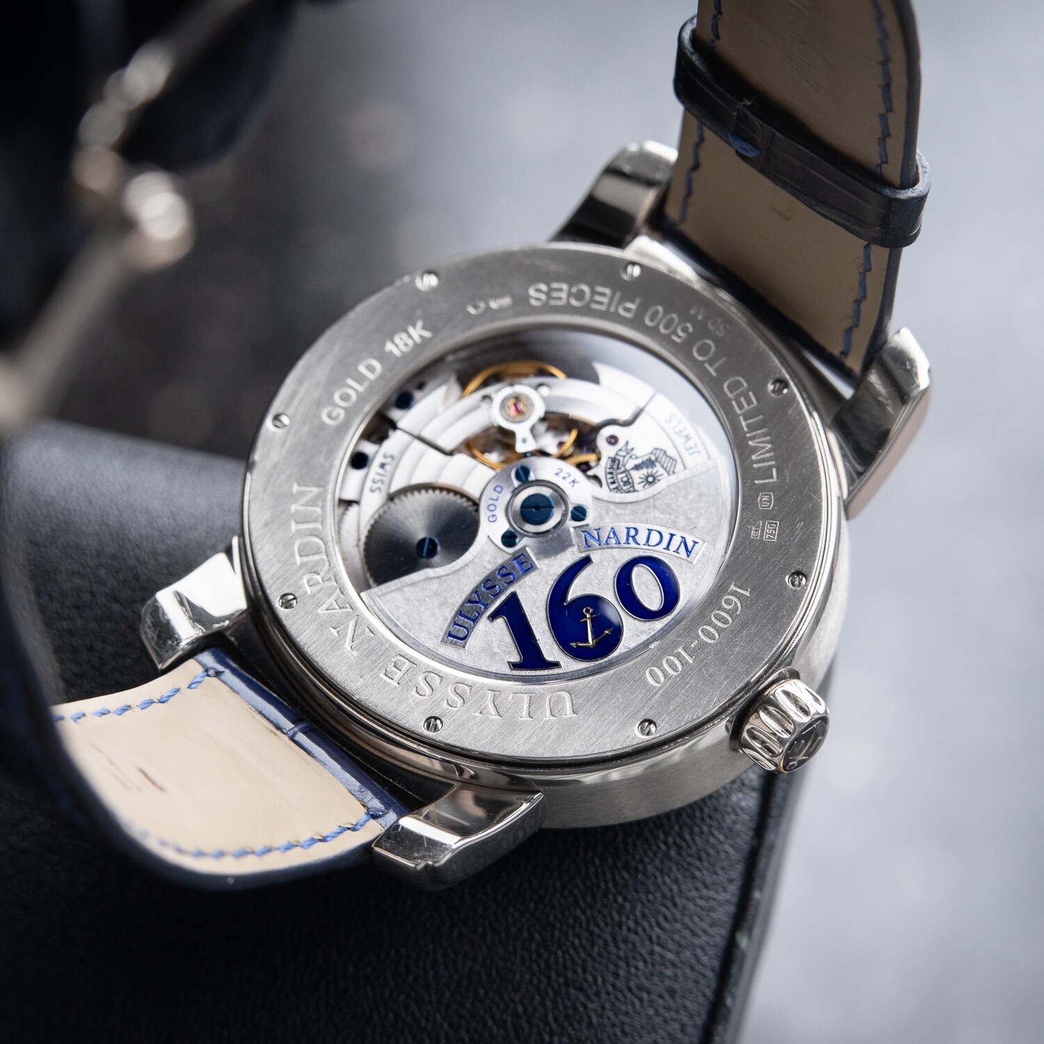 Ulysse Nardin 160th Anniversary Chronometer White Gold Blue Dial