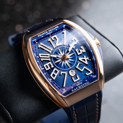 Franck Muller Vanguard Yachting Rose Gold Blue Dial Automatic V 45