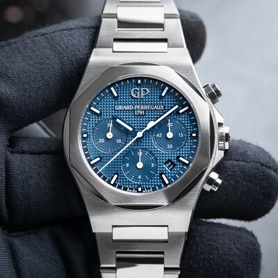 Girard Perregaux Laureato Chronograph Blue Automatic 81020 Steel 42