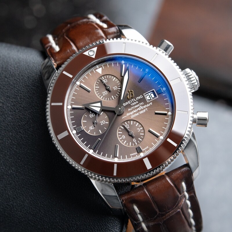Breitling Superocean Heritage II 46 Chronograph Brown Dial Ceramic A13312