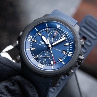 IWC Aquatimer Laureus Sport For Good Limited Edition Blue Chronograph Diver 45