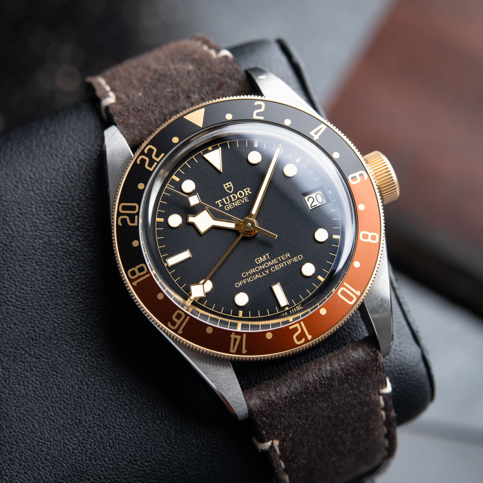 Tudor Black Bay GMT 10/23 Two Tone Yellow Gold Steel Leather Automatic 41