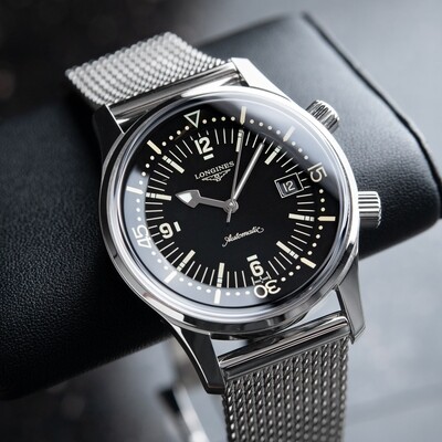 Longines Legend Diver 300M Black Dial Steel Bracelet 72 Hours L3.774.4 Automatic 42