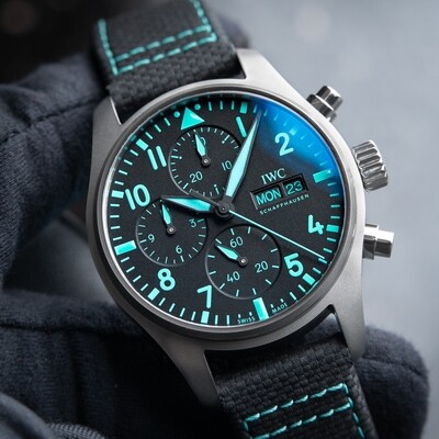 IWC Pilot's Watch Chronograph 10/2023 Mercedes AMG Petronas Black Titanium 41mm