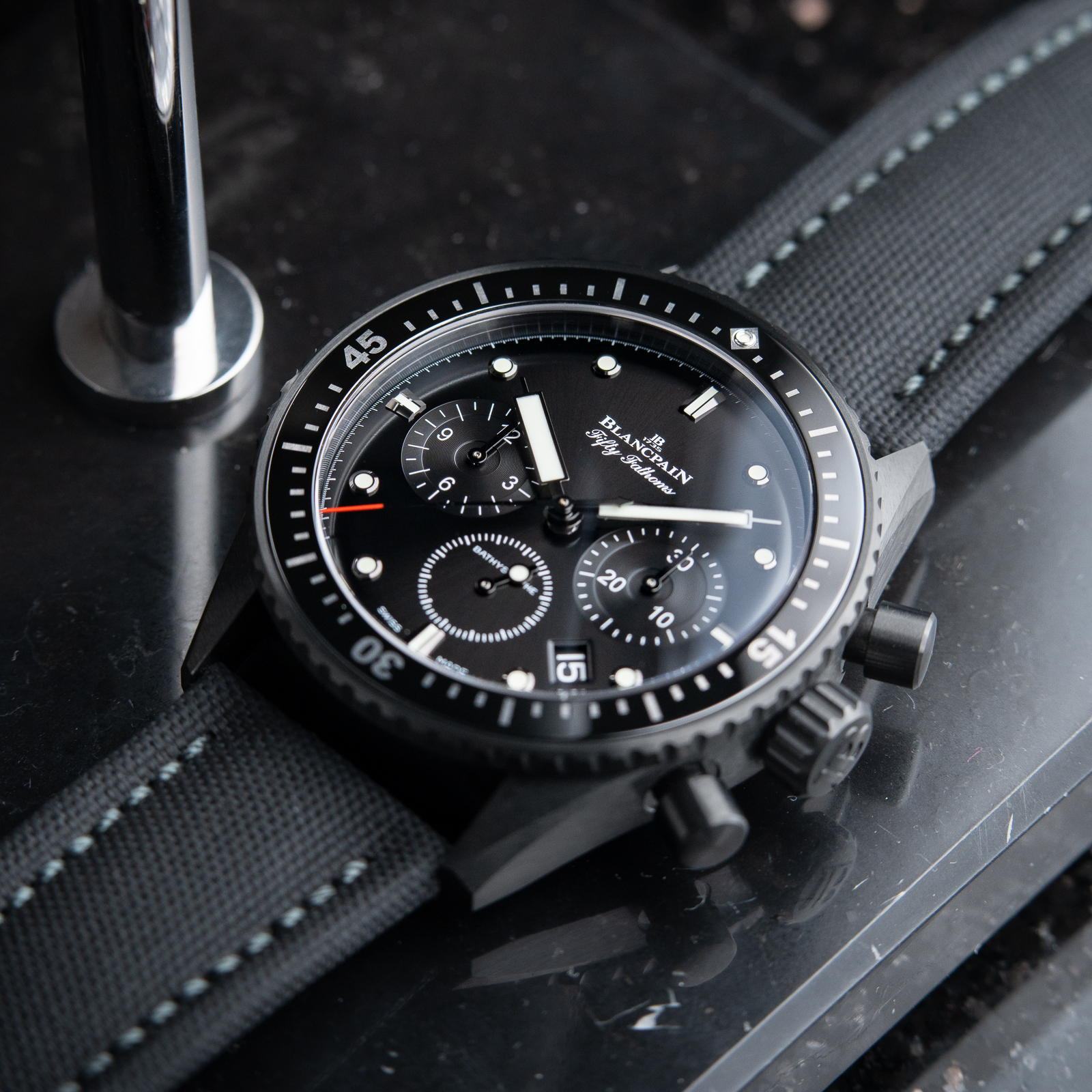 Blancpain Fifty Fathoms Bathyscaphe 5200 Chronograph Ceramic Diver Black