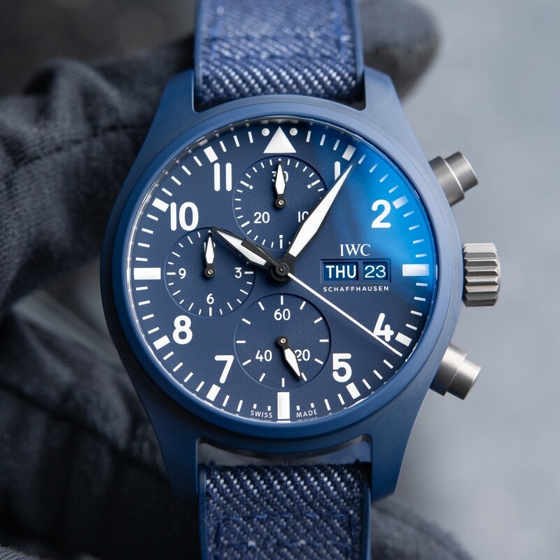 IWC Pilot's Watch Chronograph UNWORN "Oceana" Top Gun Blue Ceramic Automatic 41