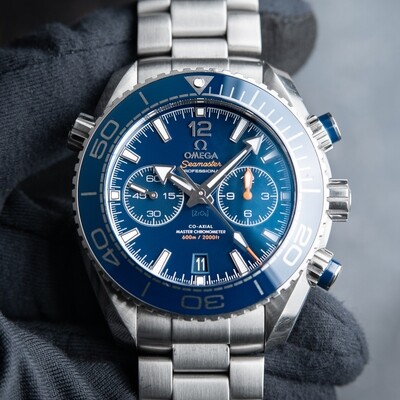 Omega Seamaster Planet Ocean SMP Chronograph Diver Blue Ceramic Bracelet