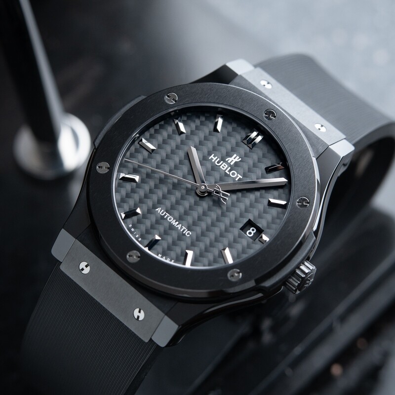 Hublot Classic Fusion Black Magic Carbon Dial Ceramic Bezel Automatic 45mm