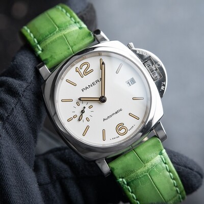Panerai Luminor Due White Dial Steel Leather Automatic 38mm
