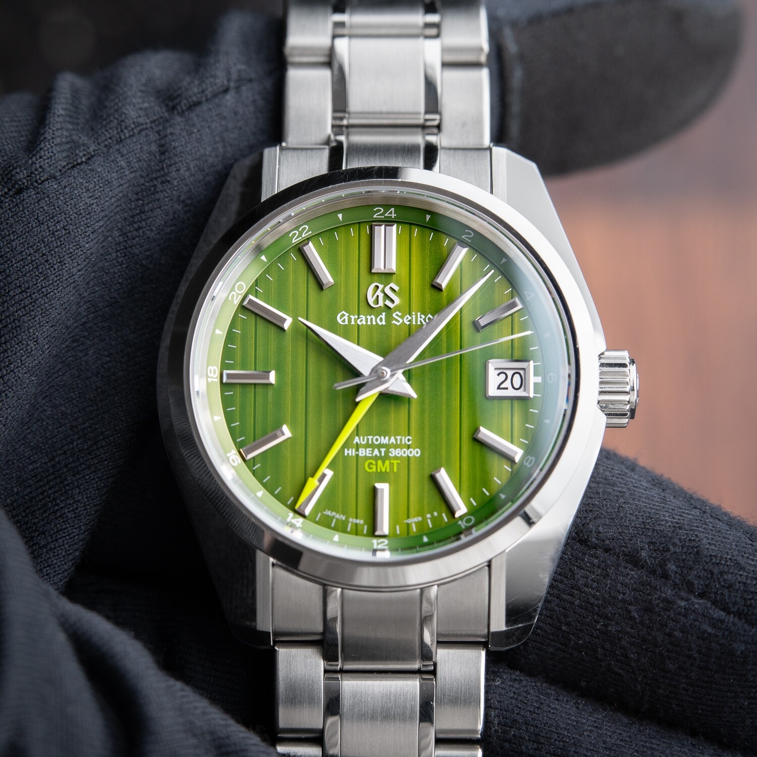 Grand Seiko Heritage Collection 2023 Automatic Hi-Beat GMT Bamboo Green 40mm SBGJ259