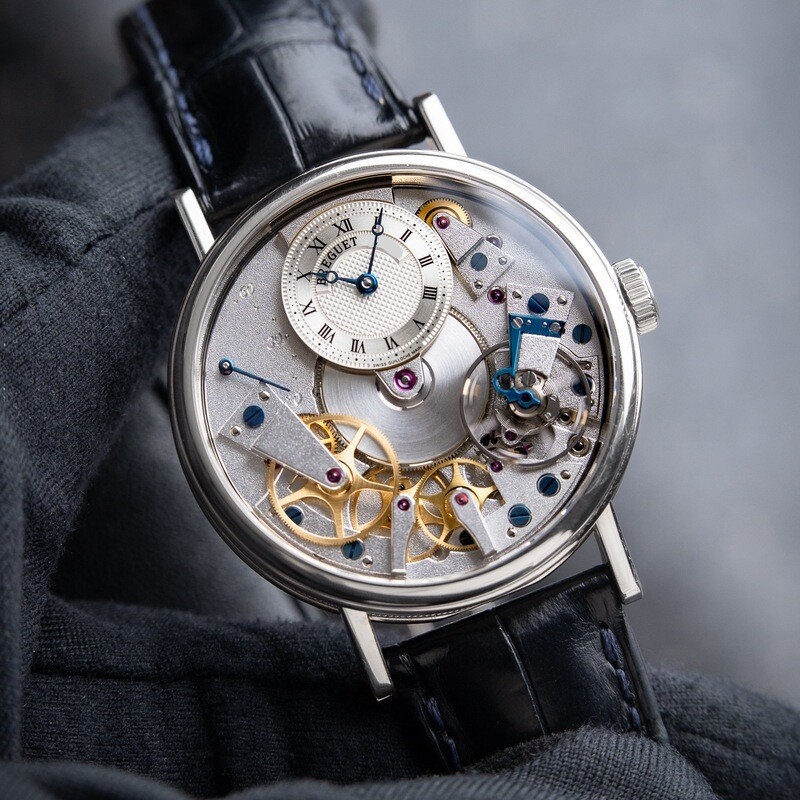 Breguet Tradition 7037 White Gold Retrograde Seconds Automatic Set 38mm