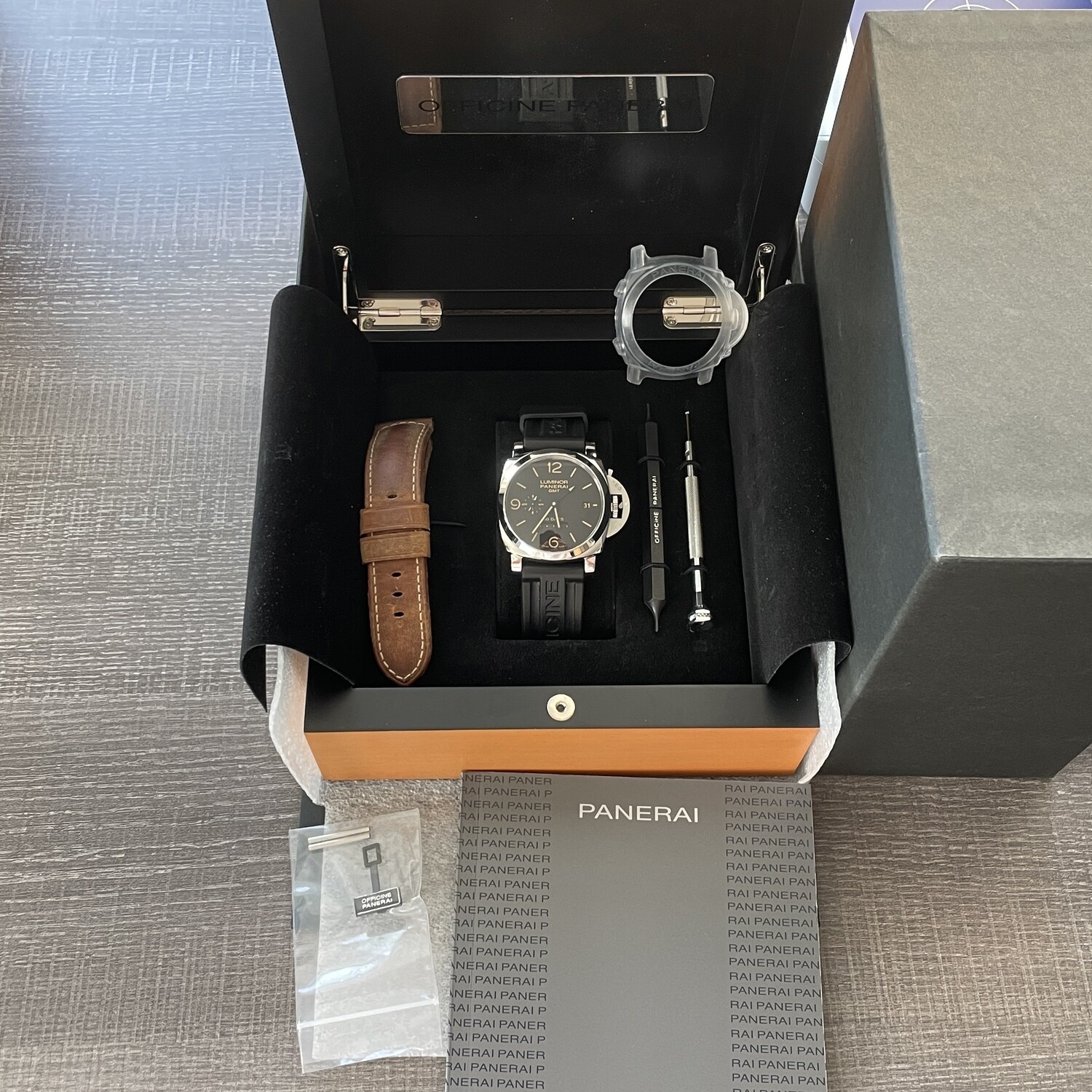 Panerai Luminor 1950 10 Days GMT Automatic Leather Black 44mm Pam533
