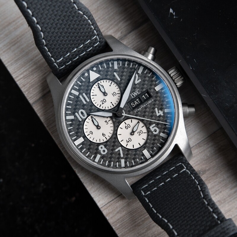 IWC Pilot's Watch Titanium Chronograph "AMG" Edition Carbon Fiber Automatic 43mm