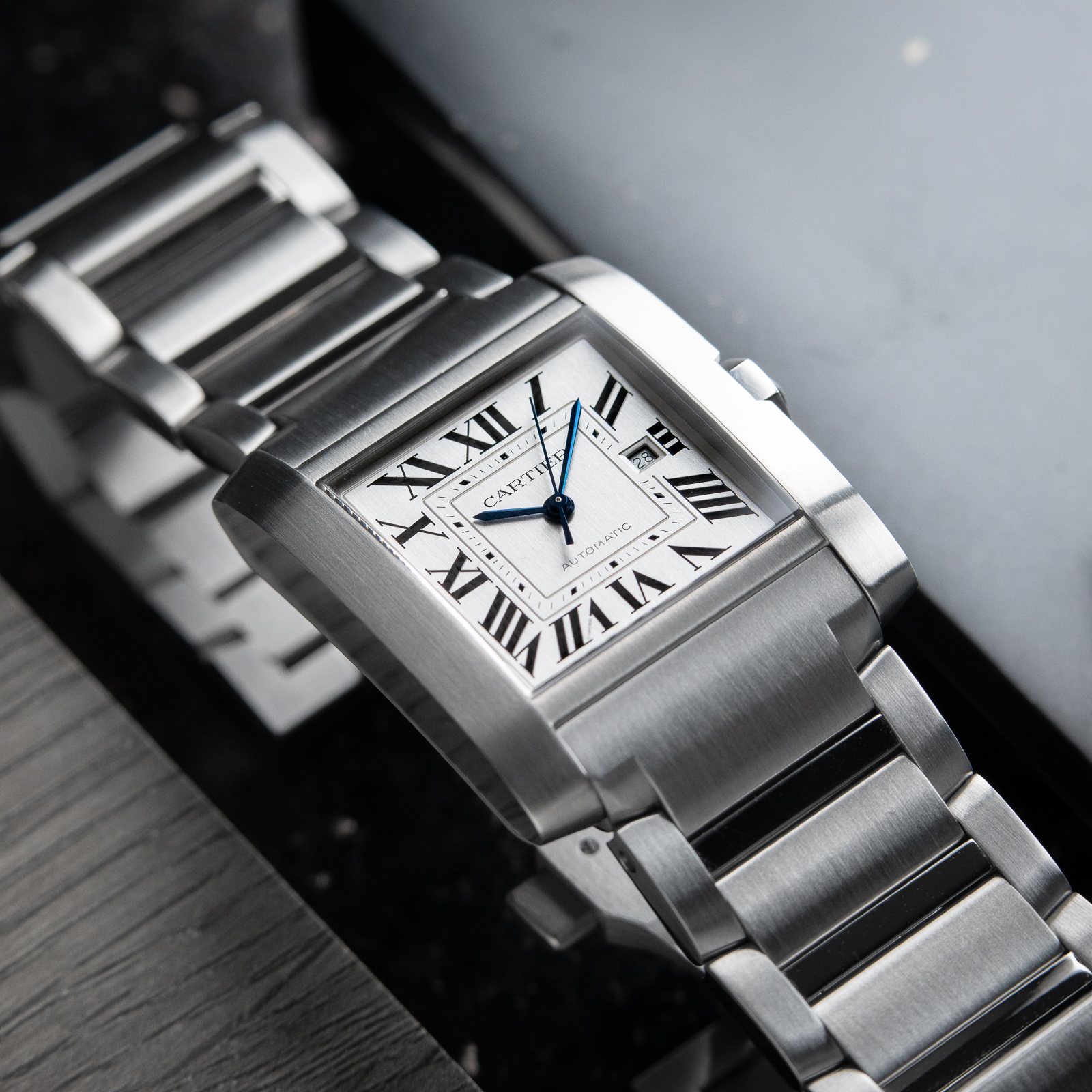 Cartier Tank Francaise Large Model 2023 Steel Silver Dial Automatic