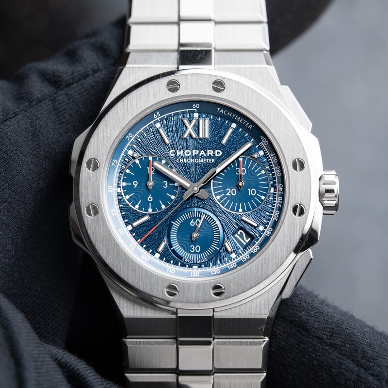 Chopard Alpine Eagle XL Flyback Chronograph Blue Steel Bracelet Automatic