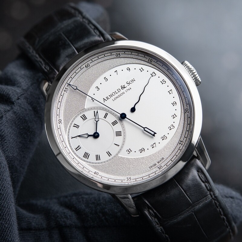 Arnold & Son TBR True Beat Retrograde Date Automatic Grey Dial Leather 44mm