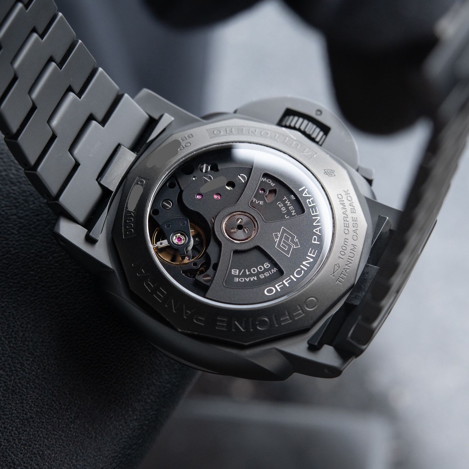 Panerai Luminor 1950 3 Days GMT Automatic Tuttonero Ceramic Bracelet Black Pam438