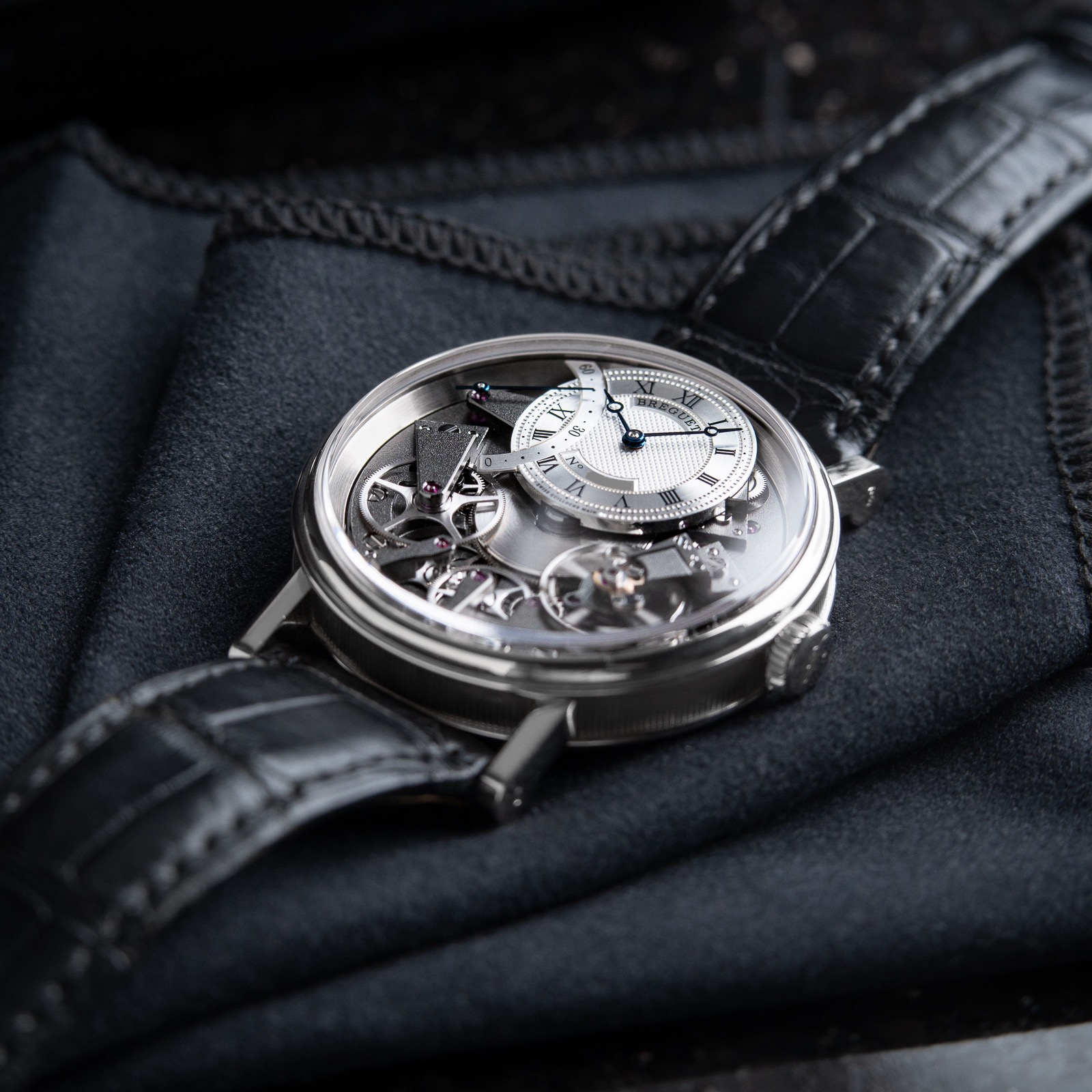 Breguet Tradition 7097 White Gold Retrograde Seconds Automatic Set 40mm