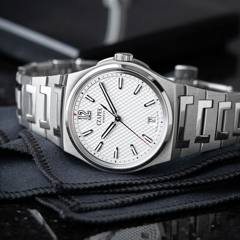 Czapek Antarctique Passage De Drake Ice White Steel Bracelet Automatic Set
