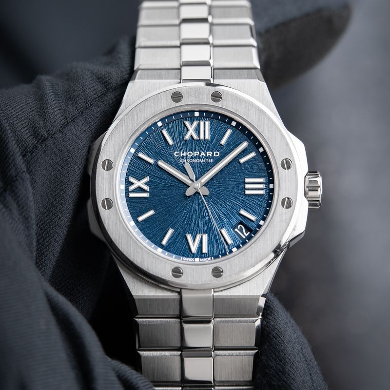 Chopard Alpine Eagle Large 41mm Date Blue Steel Bracelet Automatic